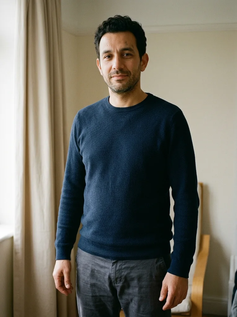Reference portrait for Arrival Steps, Soft Travel Knit, AI-generated.